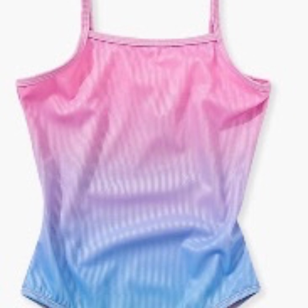 Girls Rainbow One-Piece Swimsuit Kids Bathing Suit Summer